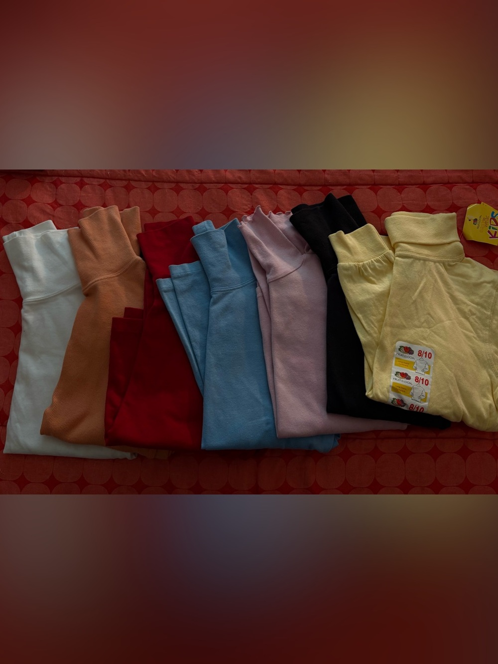 This is a whole lot of 10 pieces.Cotton Turtleneck Tops in Pastel &Neutral Color